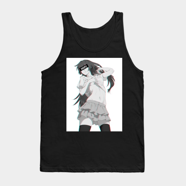 Bakemonogatari Hitagi Senjougahara Waifu Material Tank Top by HentaiK1ng